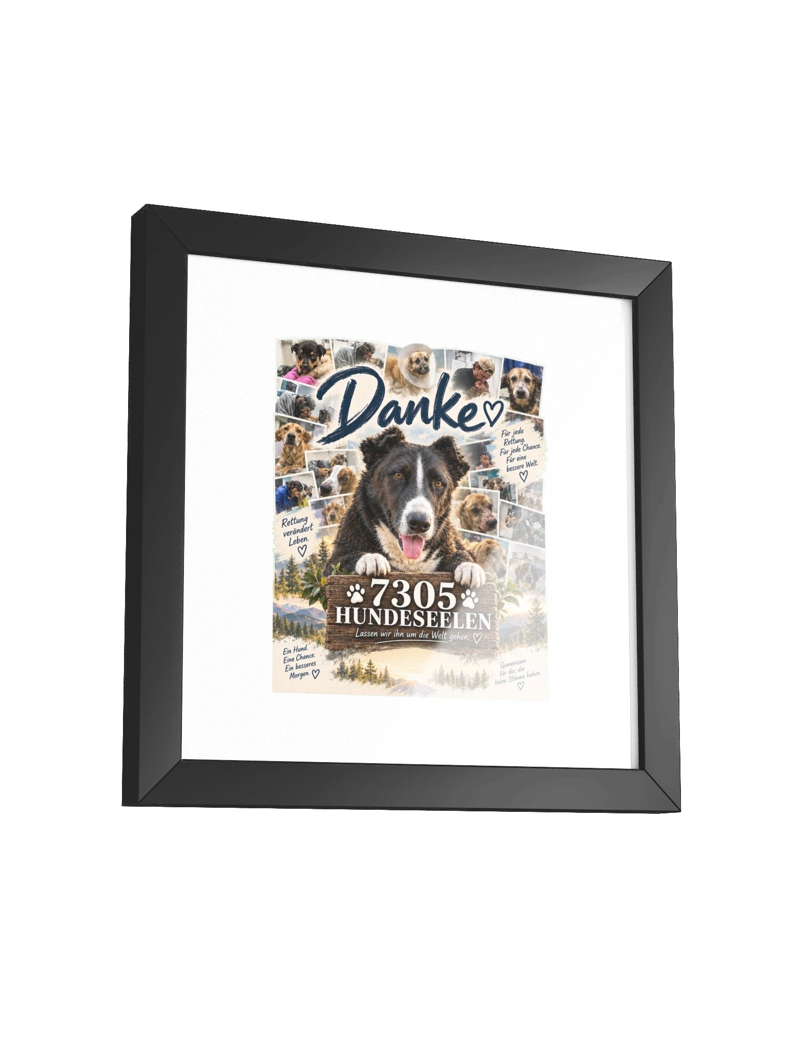 DANKE – 7305 Hundeseelen. Gerahmtes Poster product image (7)