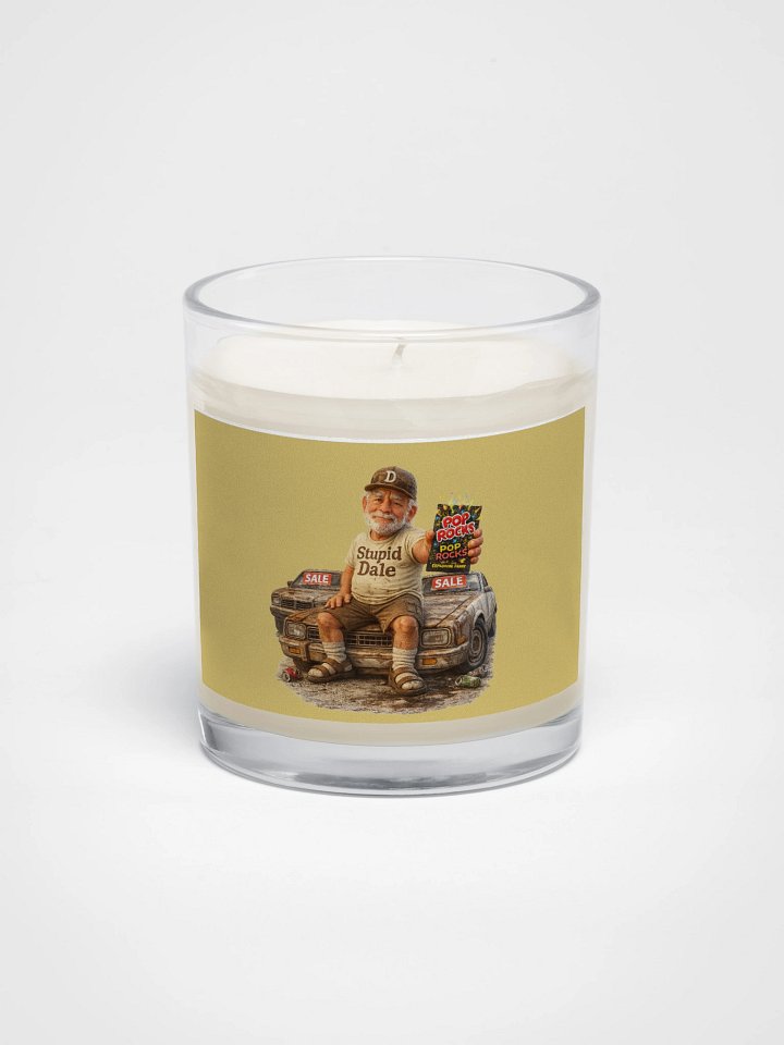''Pop Rocks & Stupd Dale'' Soy Wax Candle In A Clear Glass Jar product image (1)