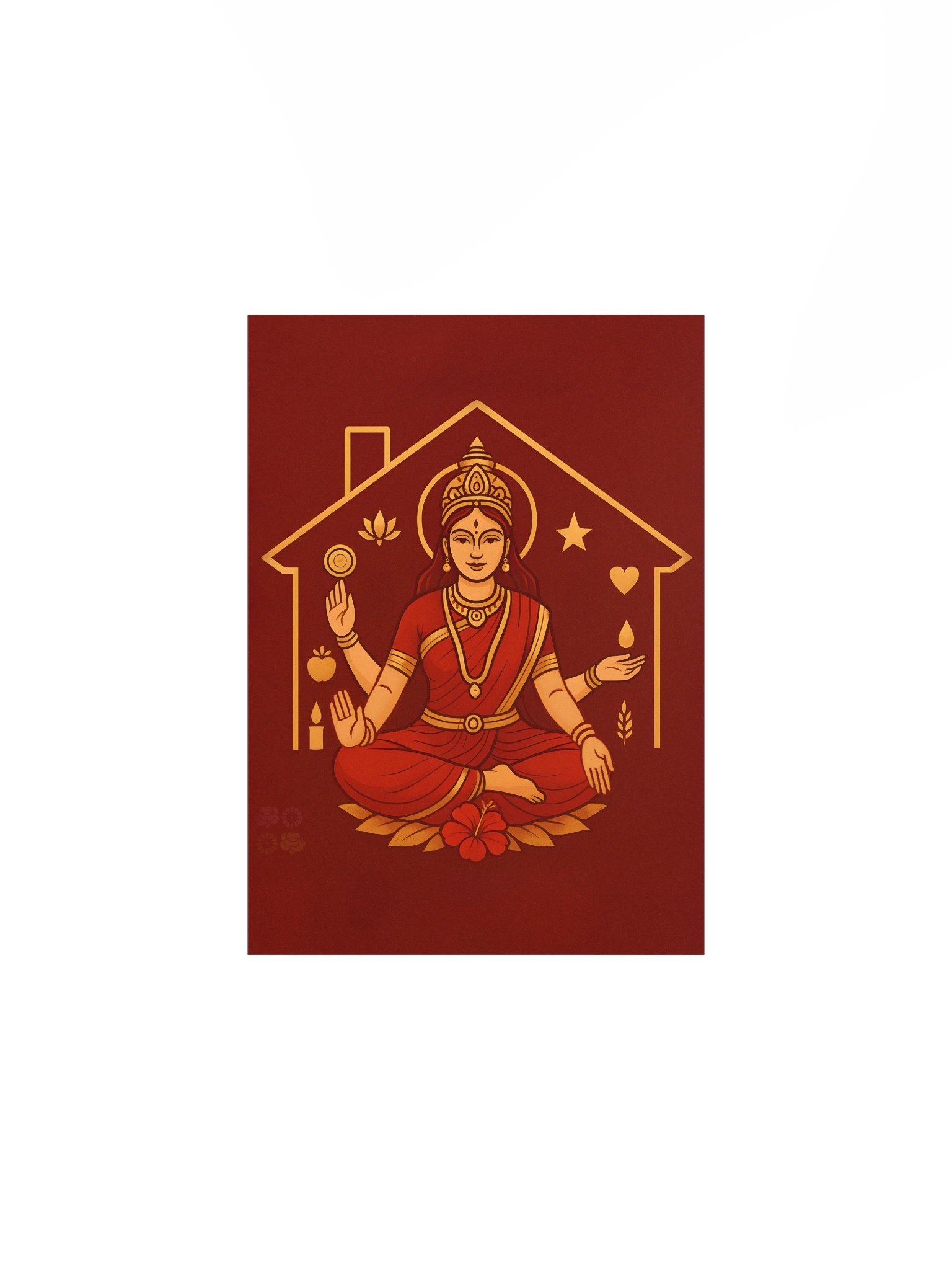 Happy Home with Ashta Lakshmi, Goddess Ritual Mini-Poster product image (1)