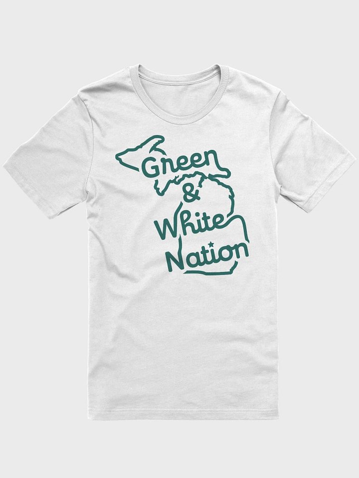 Green & White Nation Tee | White product image (1)