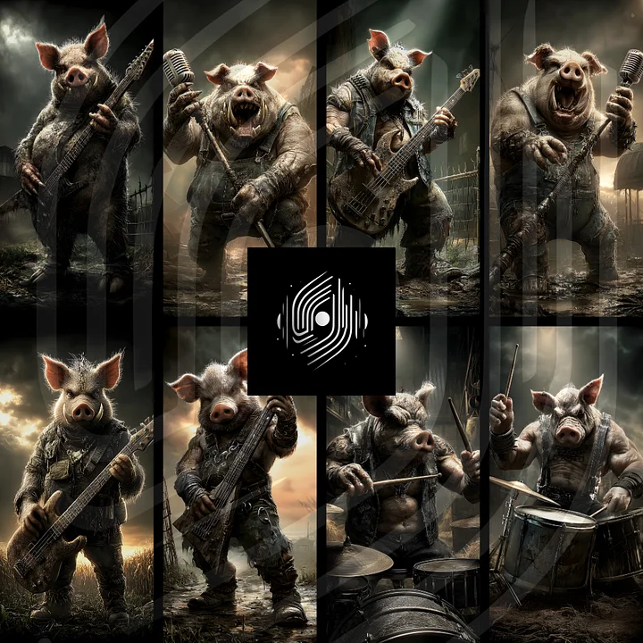 Pig & Boar Musicians – Vertical Clips product image (1)