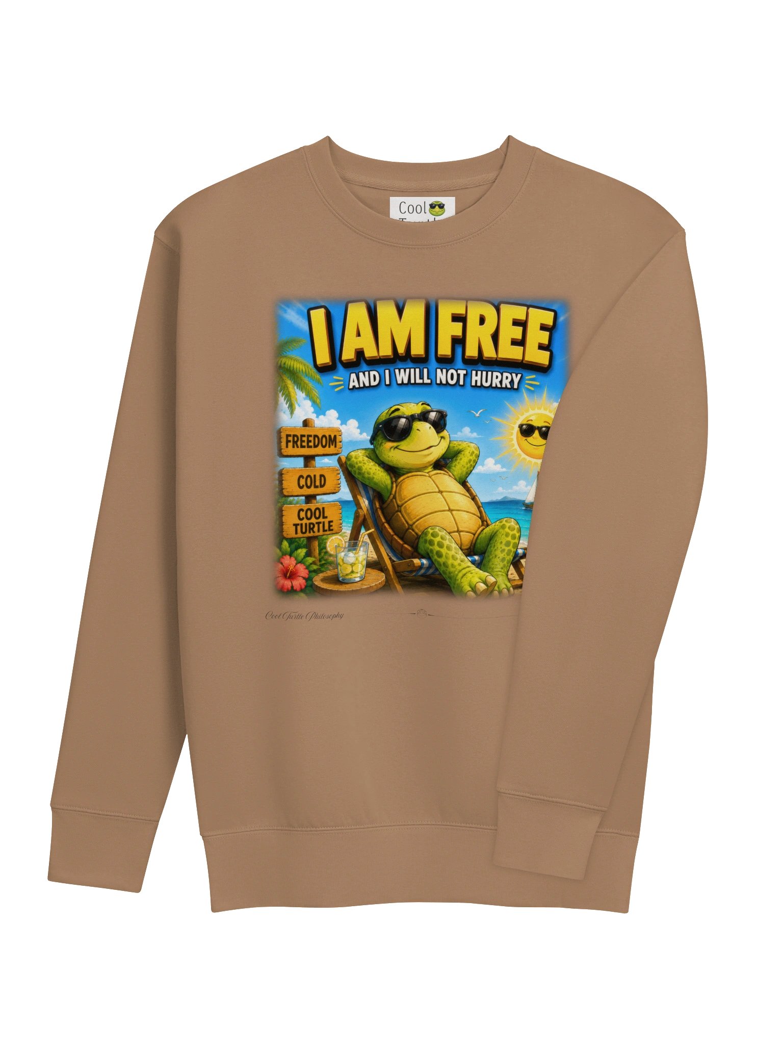 I Am Free Turtle Sweatshirt – Premium Slow Living Crewneck product image (2)
