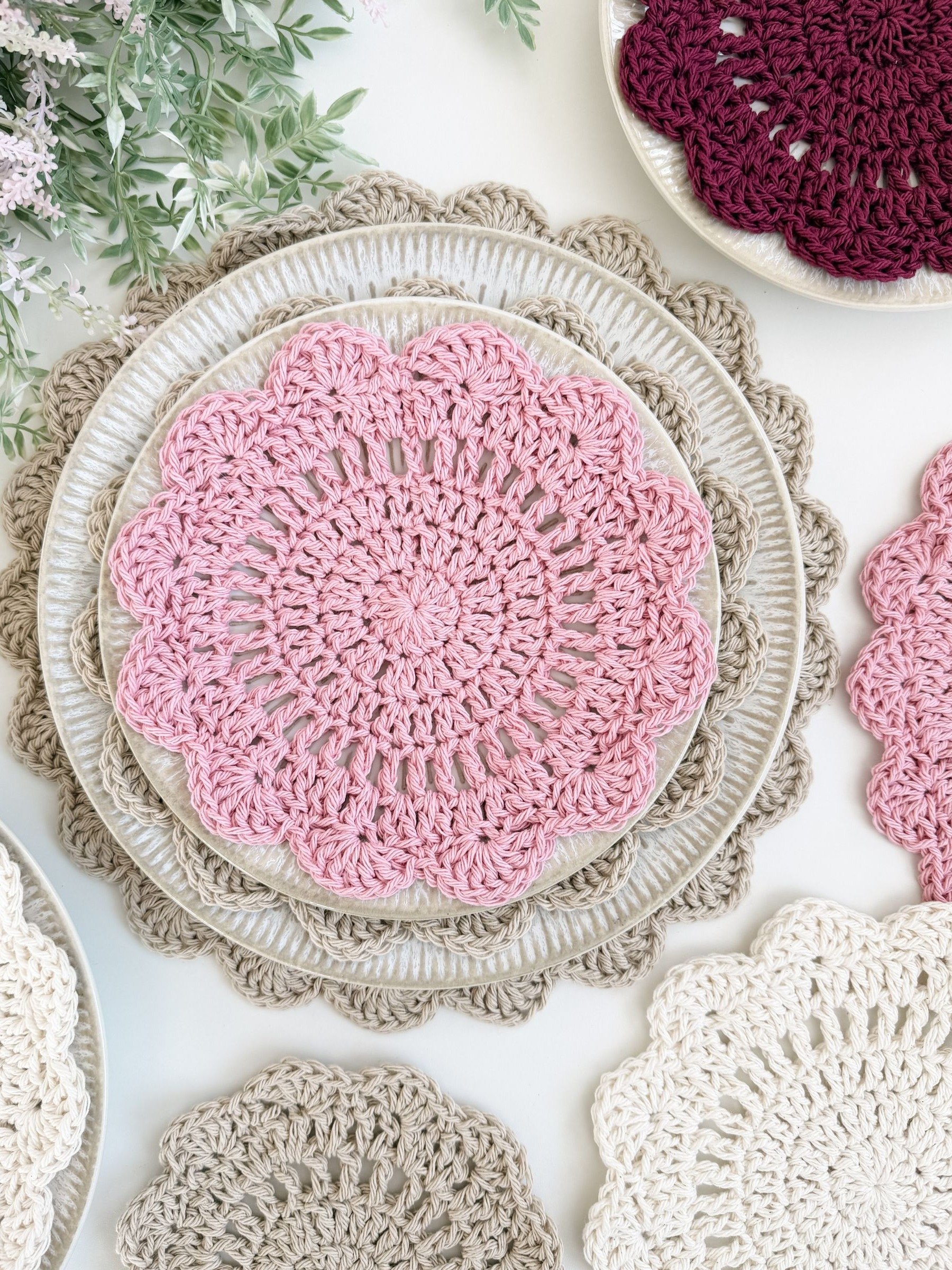 Stacked Petals Kitchen Set Crochet Pattern product image (9)