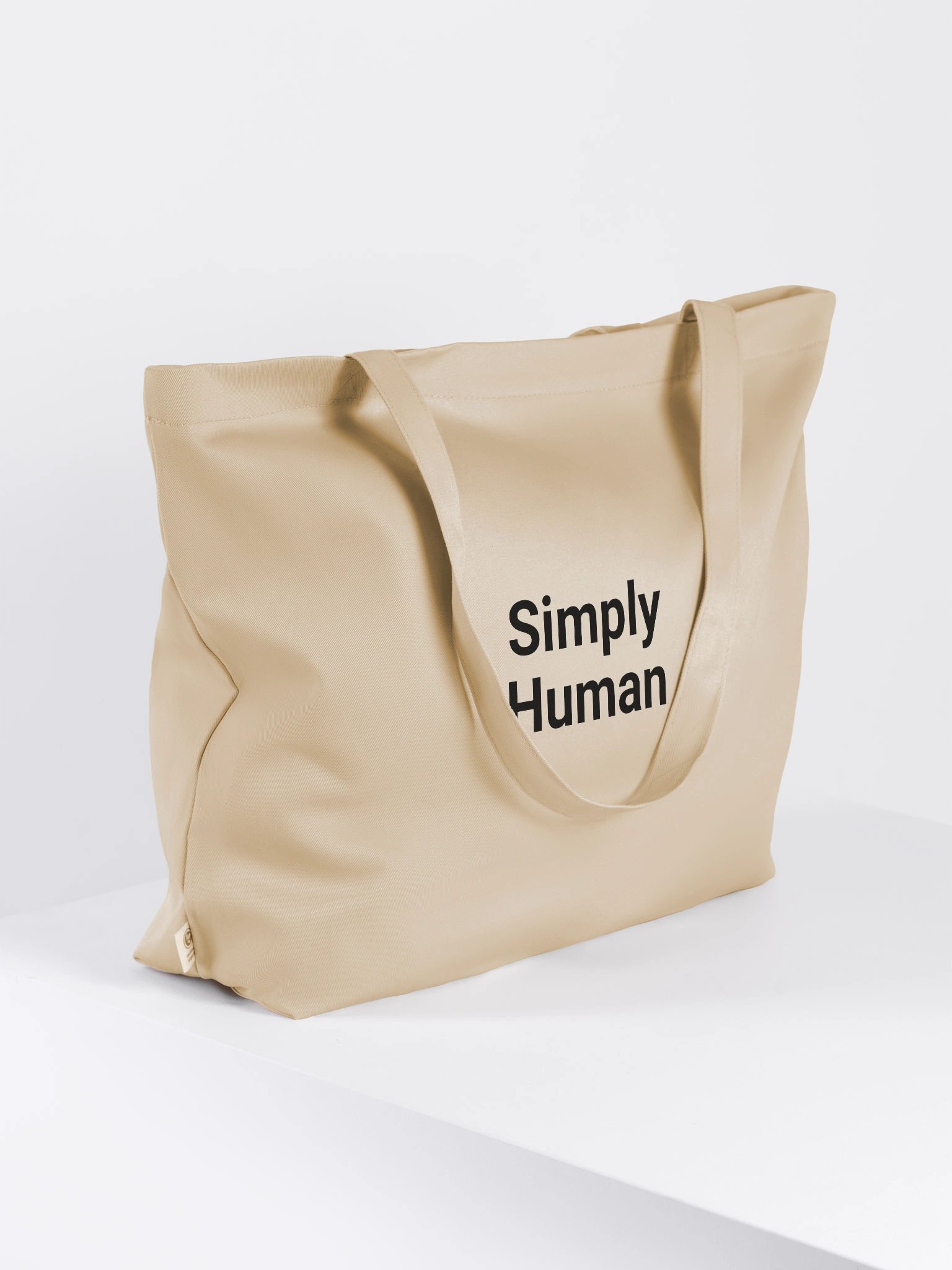 “Simply Human” My Vibe Beige Tote Bag product image (4)