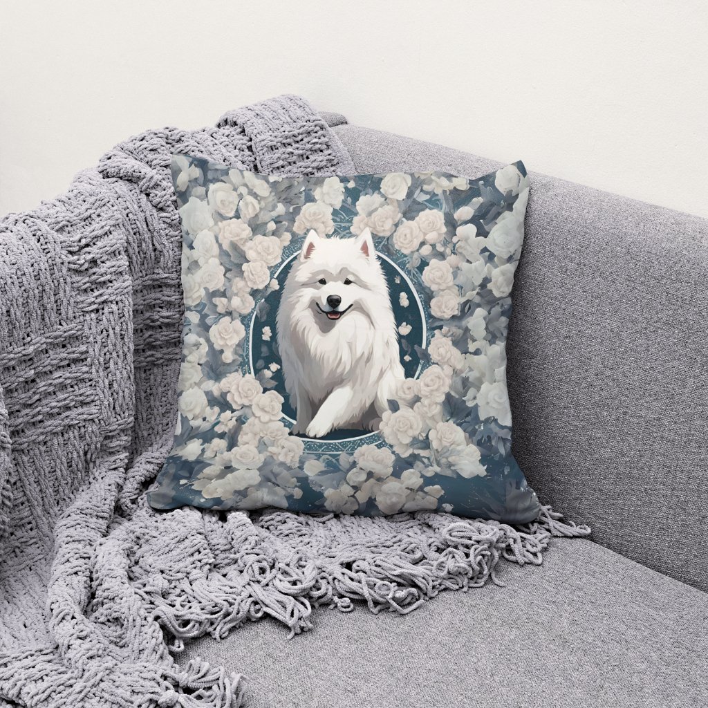Floral Samoyed Pillow product image (2)