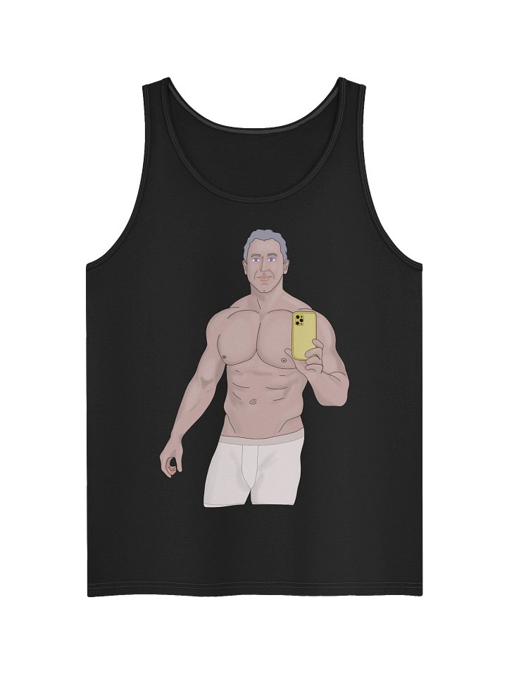 A muscular gray-haired man taking a selfie product image (2)