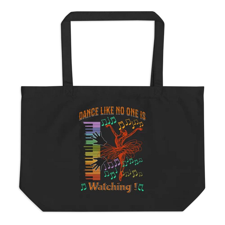 Dance Like No One Is Watching Ballet Rainbow Organic Tote Bag product image (1)