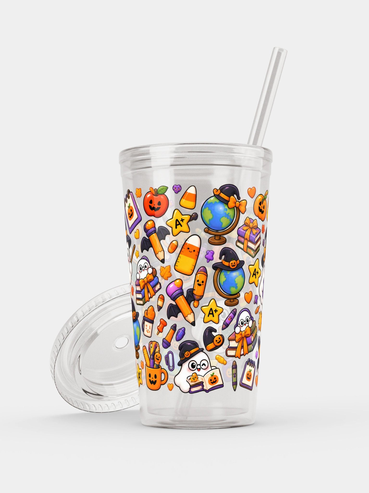 Halloween X Teacher Mashup Clear Wall Tumbler 16 Oz (473 ml) product image (7)