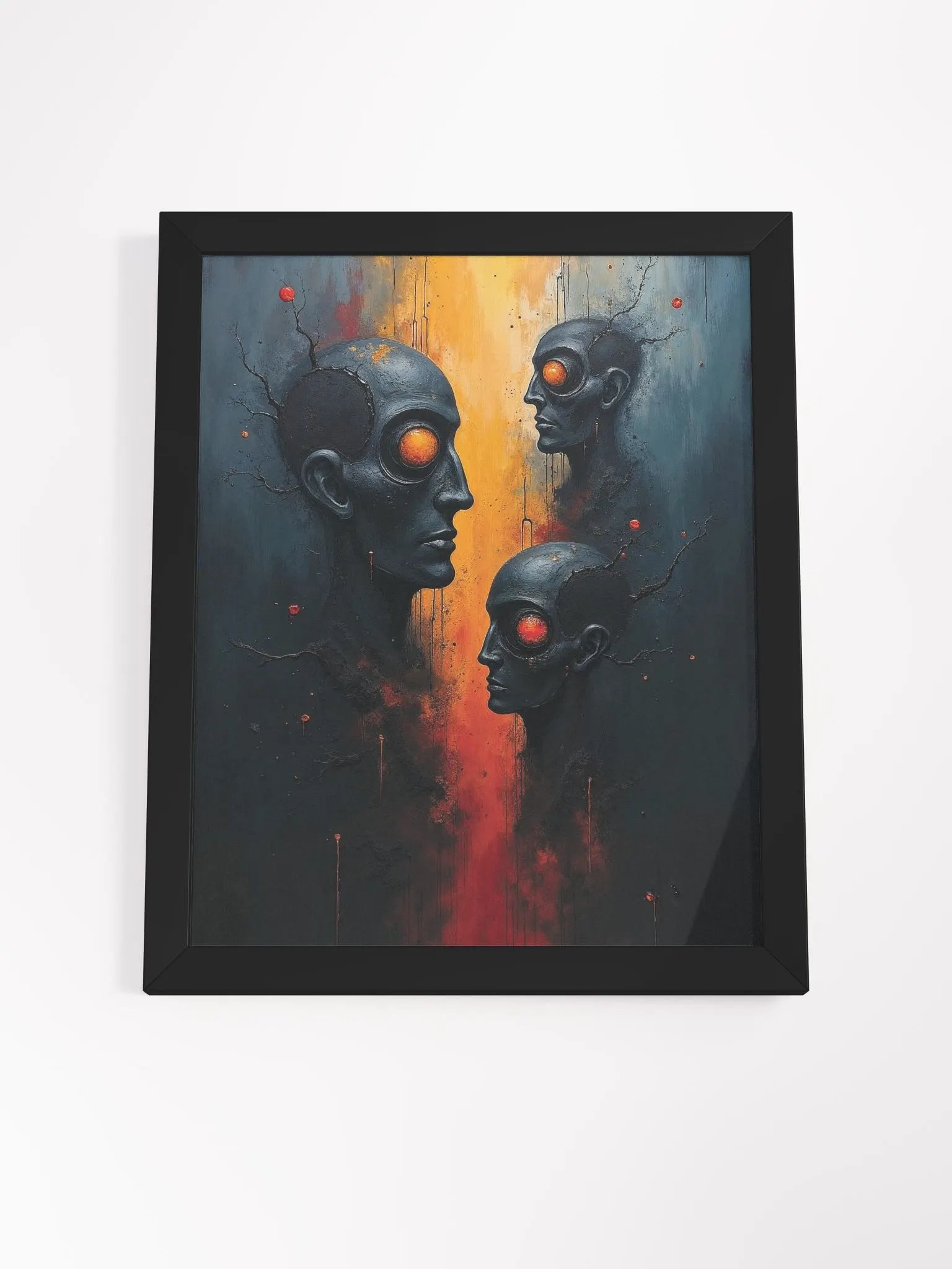 Ethereal Glowing Eyes Framed Print product image (18)