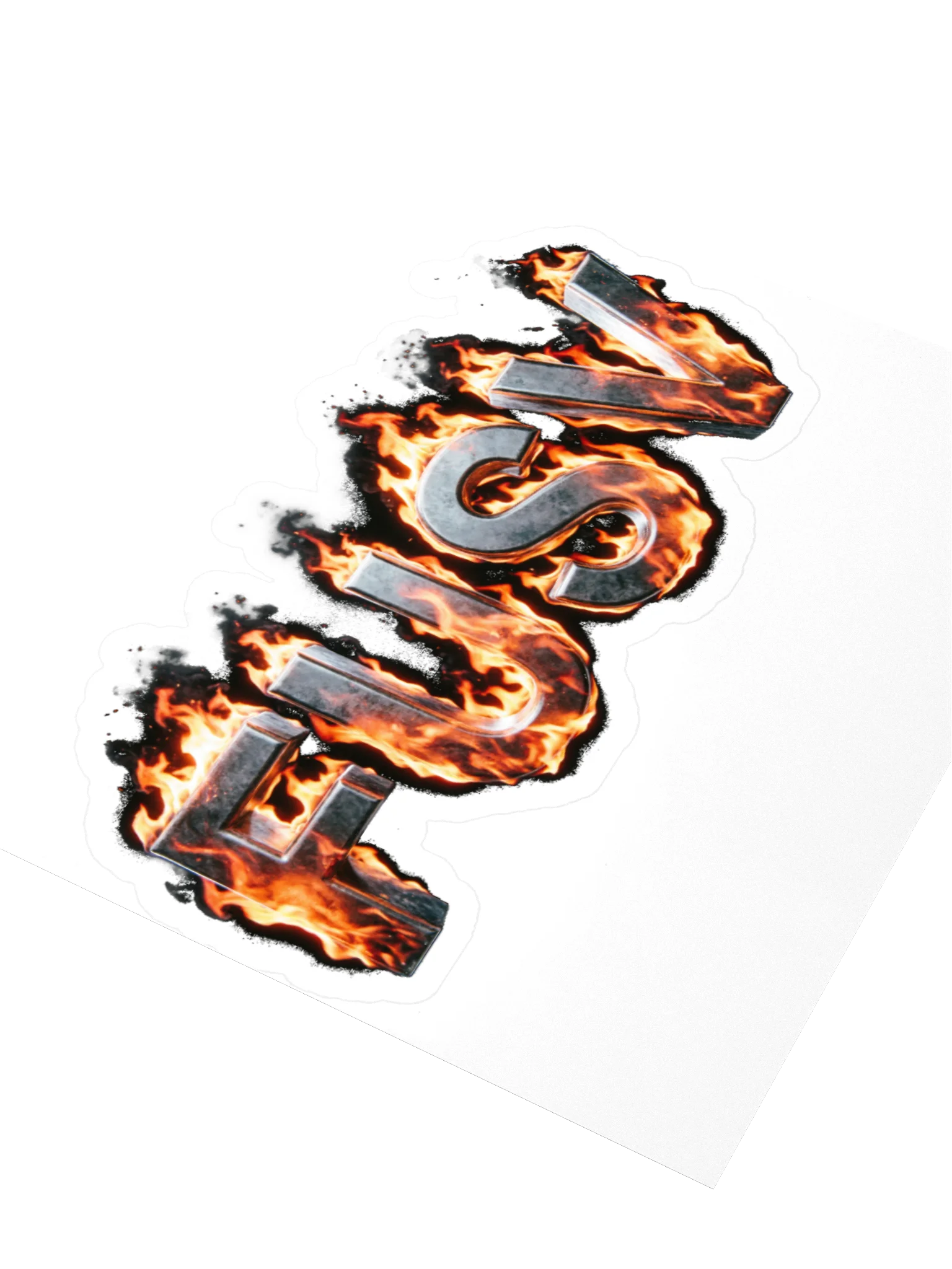 FUSV Flames Metallic 3D Kiss Cut Sticker product image (6)