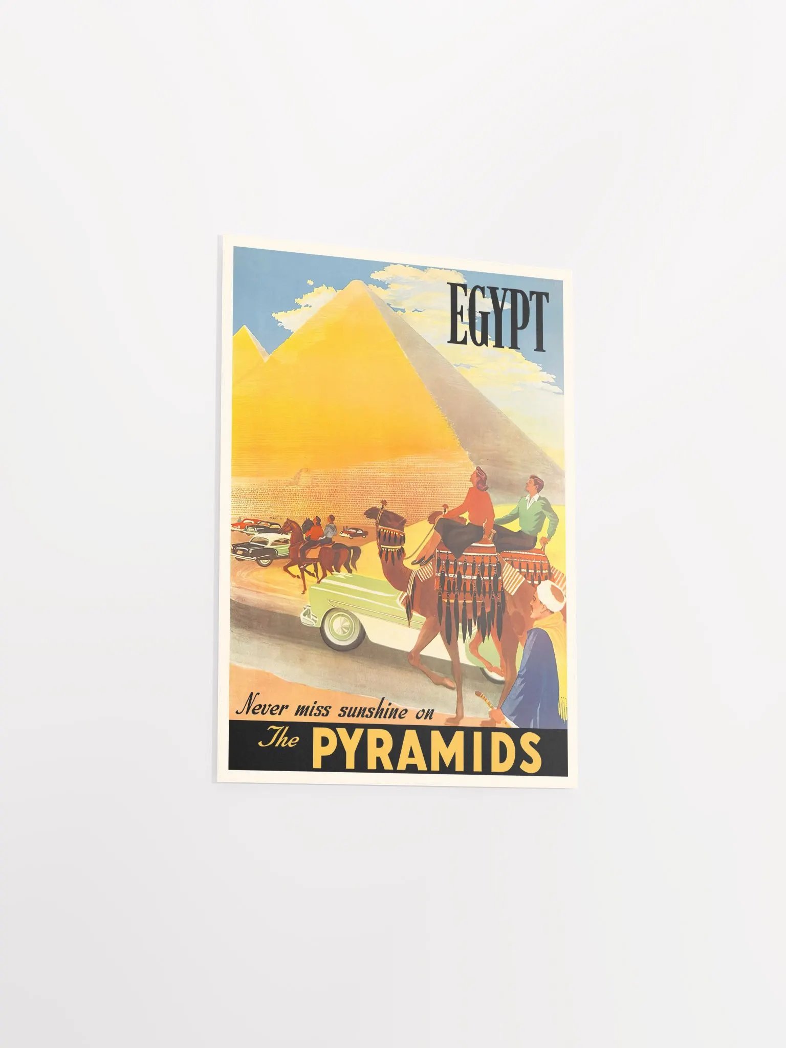 Egypt. Pyramids, 1950s — retro vintage travel poster, retro travel art, retro travel wall art product image (8)