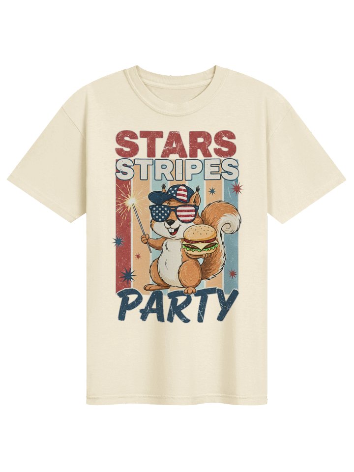 Stars Stripes Party Squirrel 4th of July T-Shirt product image (2)