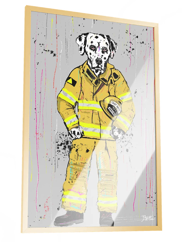 Framed Poster Wall Art: Dog Firefighter product image (2)