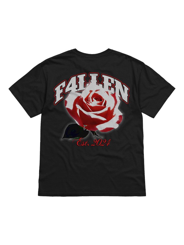 F4LLEN Red Flower T-shirt [ Black ] product image (2)
