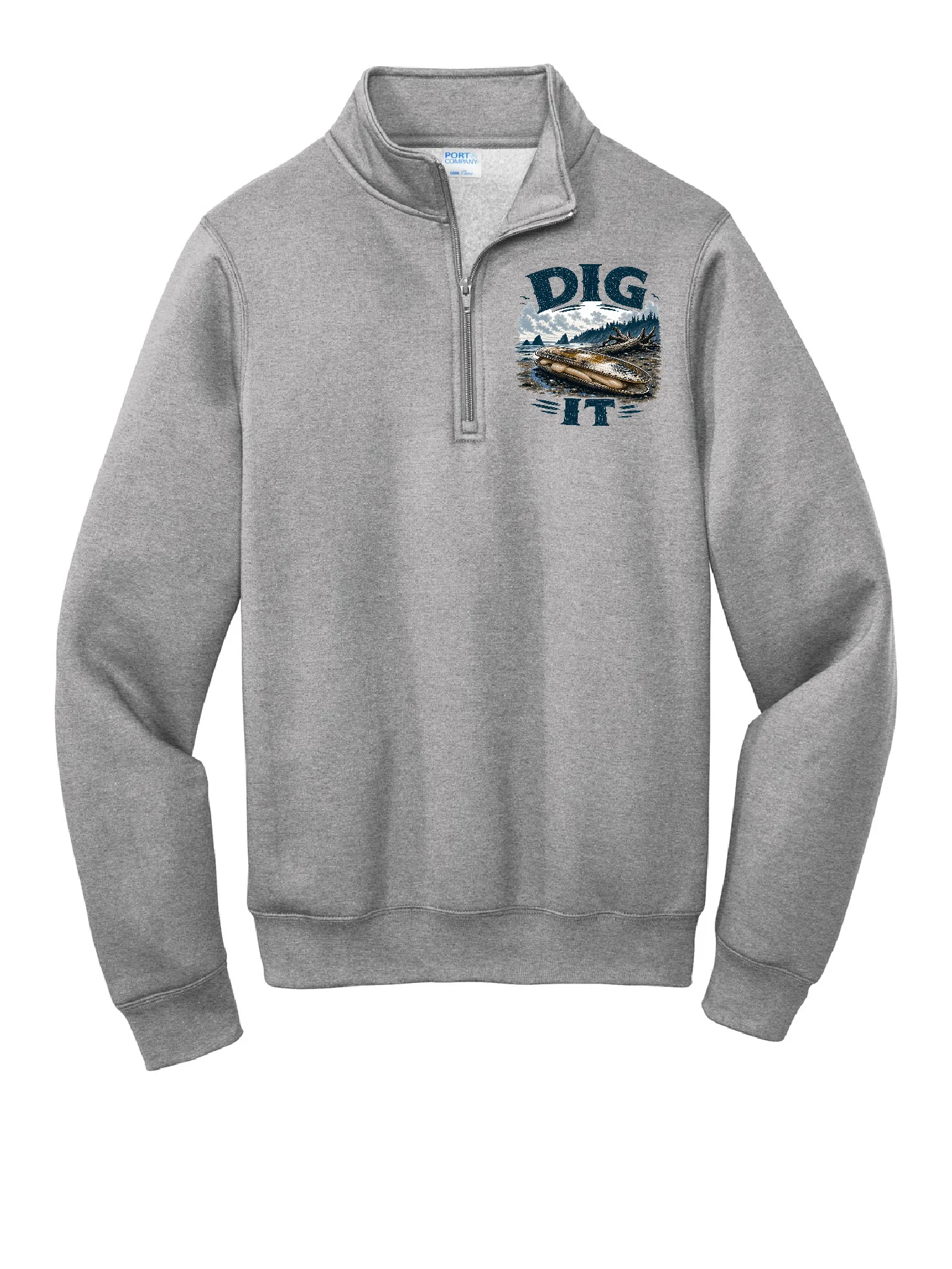 DIG THE TIDE CHASE THE CLAM 1/4 ZIP PORT AND CO SWEATSHIRT product image (2)