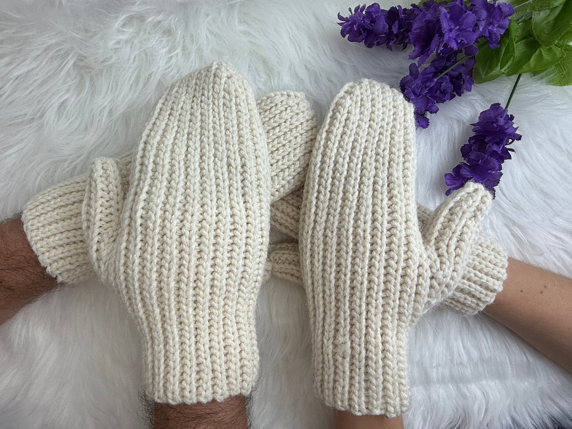 Crochet Couple-Style Mittens Pattern product image (6)