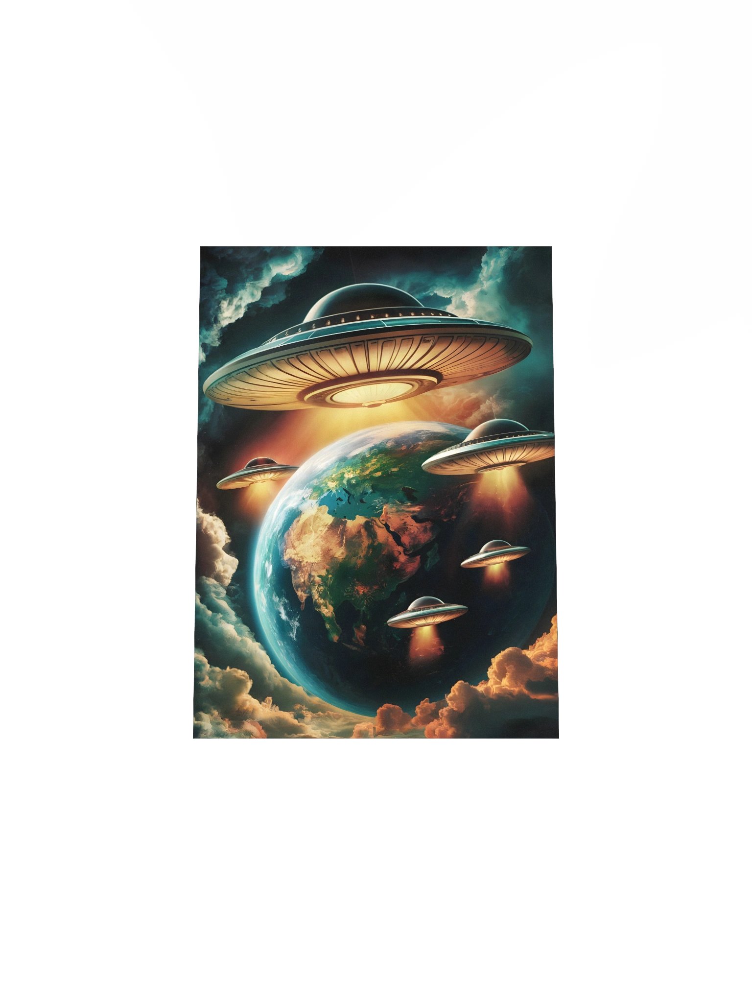 👽 Alien Invasion Poster – Retro Sci-Fi Extraterrestrial Wall Art product image (5)