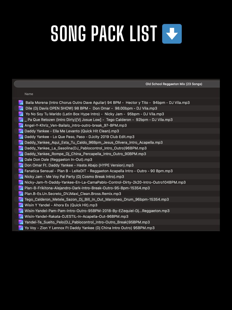 Old School Reggaeton Vol.1 – Song Pack product image (2)
