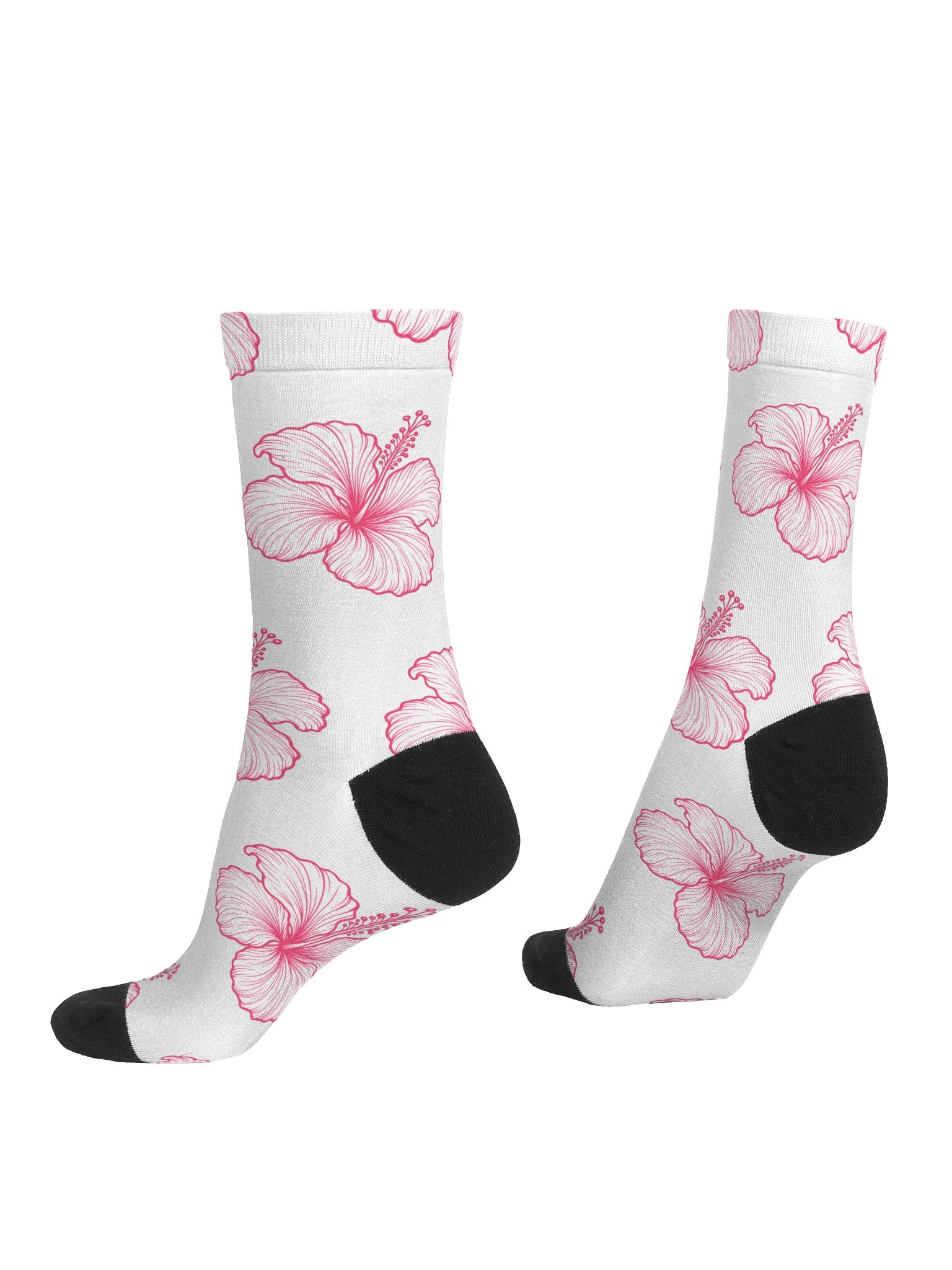 LL Social Co. Pink Hibiscus Socks product image (4)