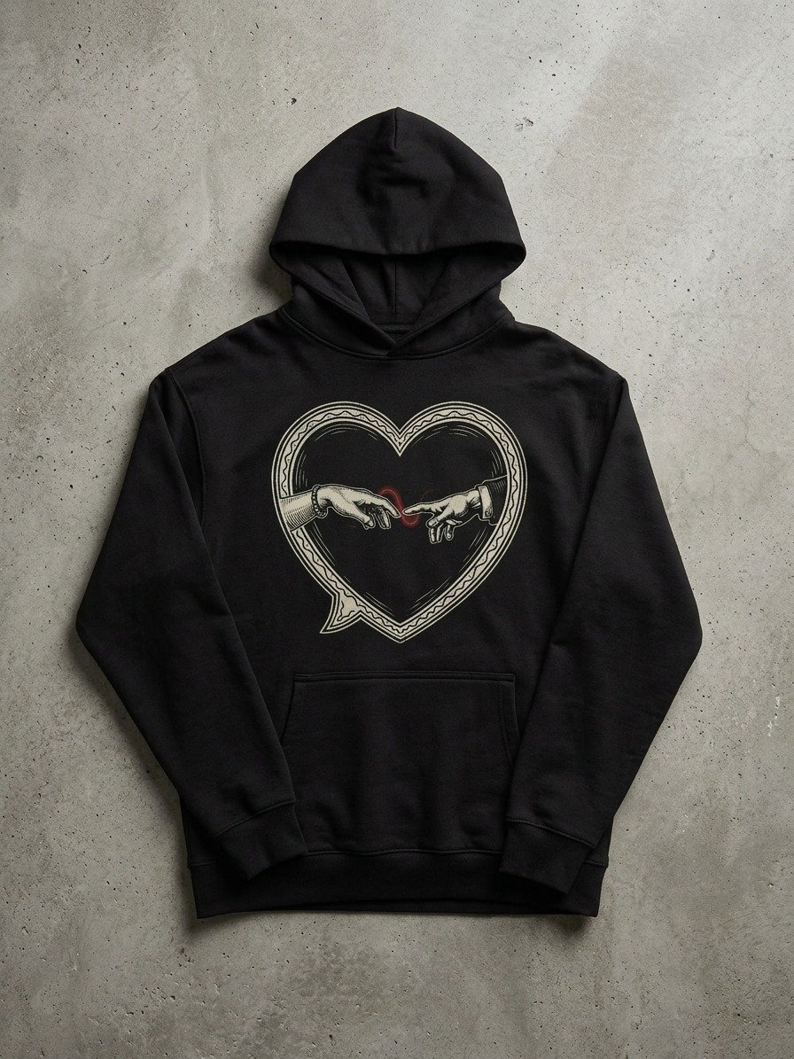 Long Distance Connection Hoodie – Subtle LDR Gift for Couples product image (1)