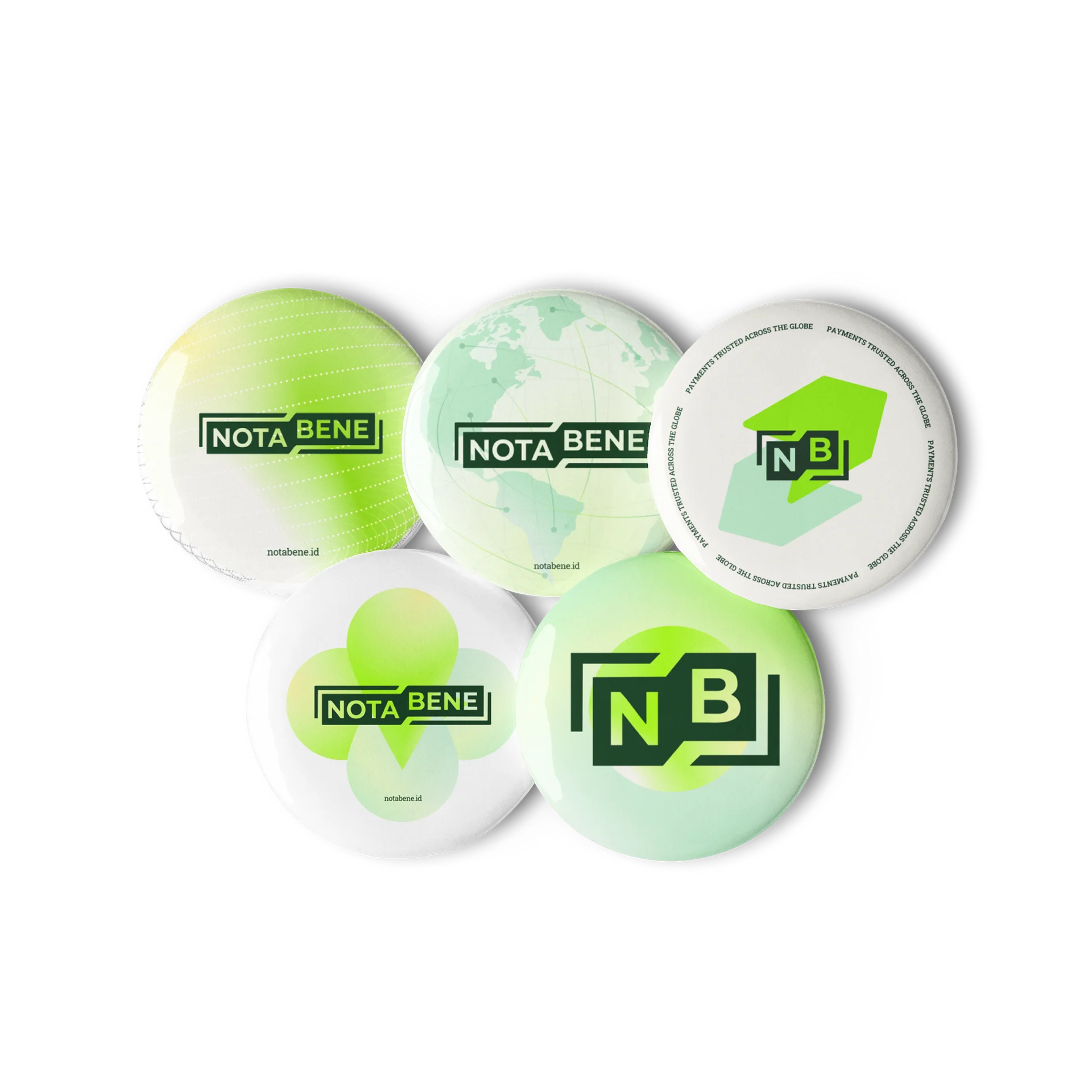 Notabene Globe Pin Buttons product image (2)