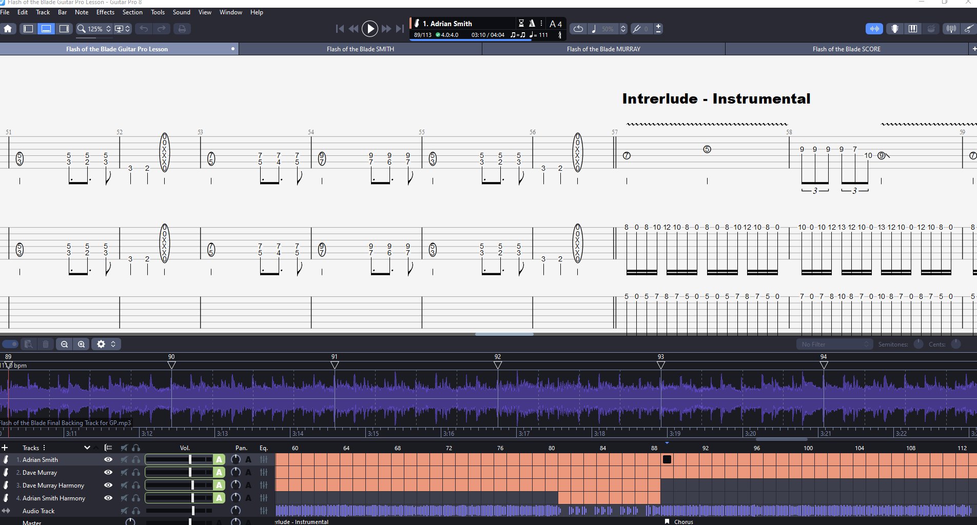 Flash of the Blade PDF TAB + Backing Track MP3 product image (3)