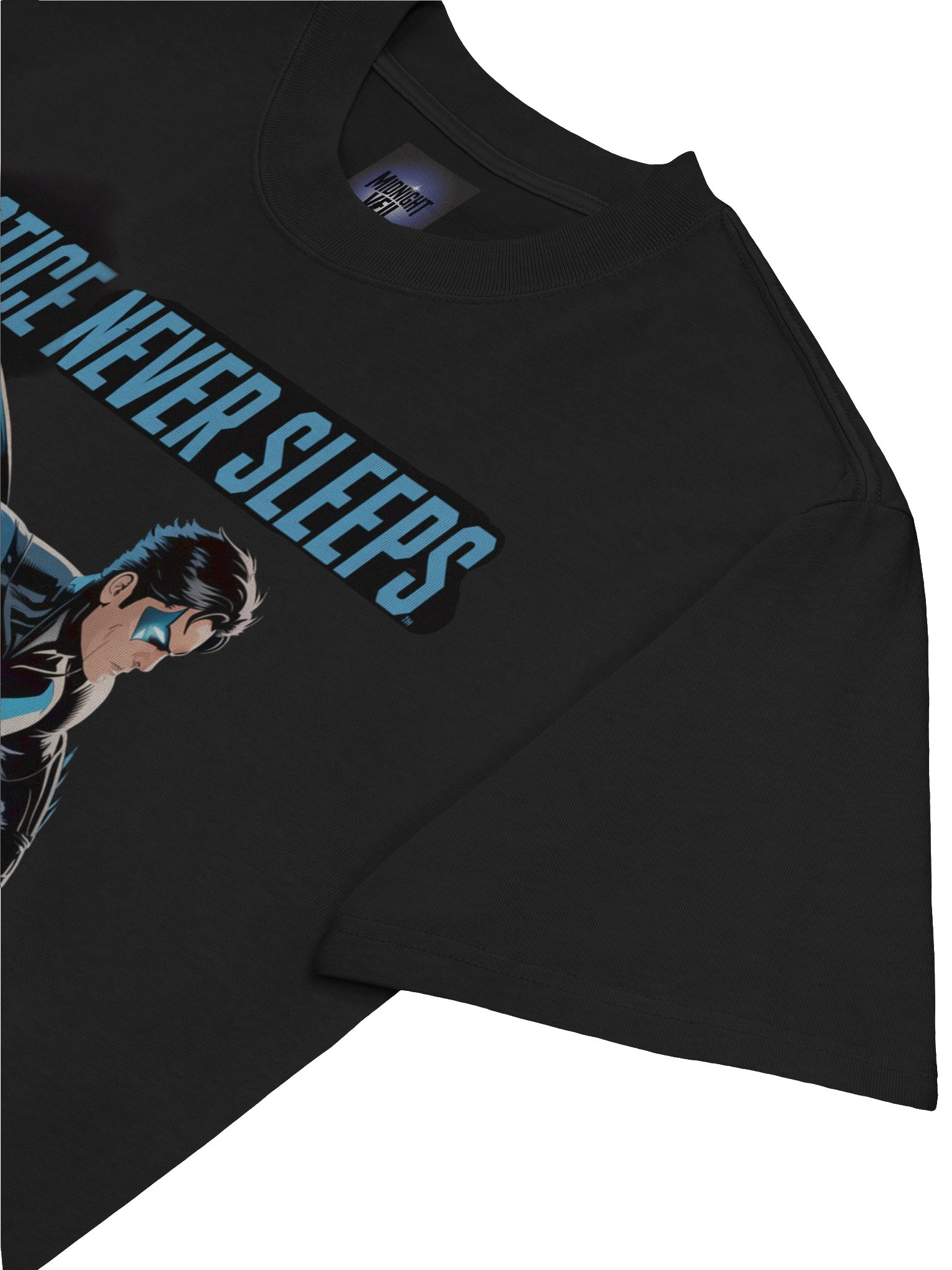 Nightwing Justice Never Sleeps Oversized Faded T-Shirt product image (7)