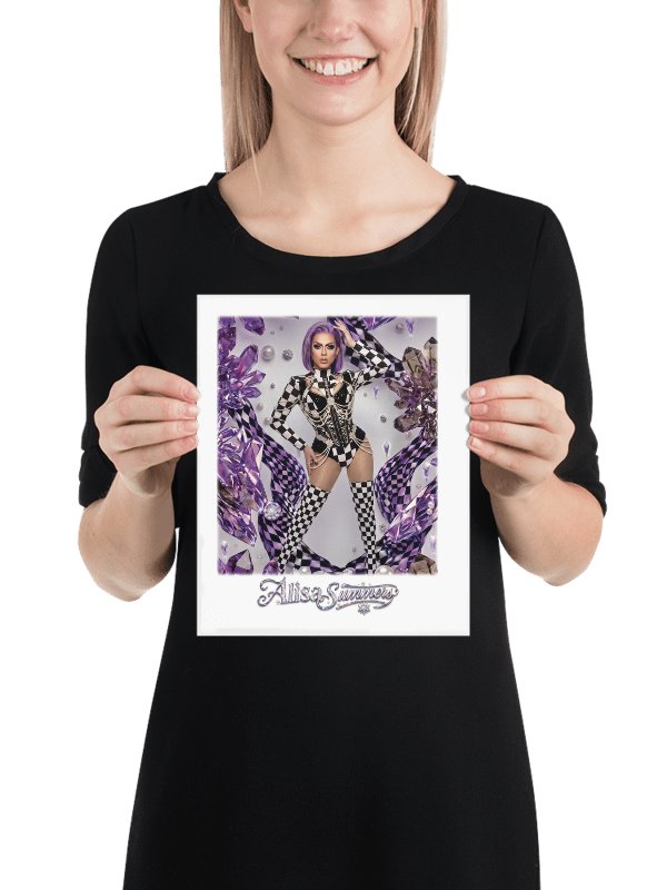 "Checkered Glam Crystal Fantasy" Matte Art Print product image (3)