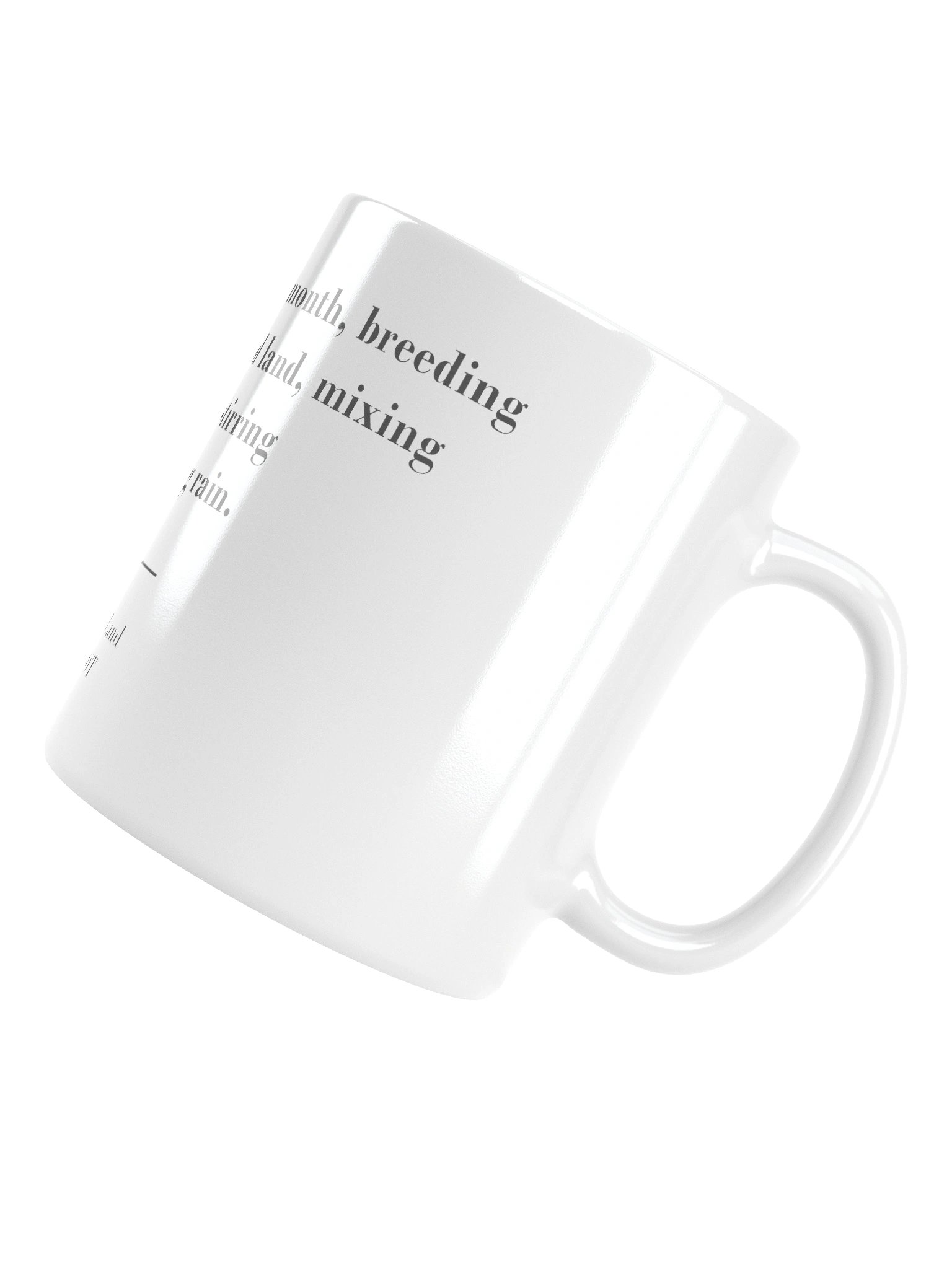 The Waste Land 'April is the cruellest month' mug product image (6)