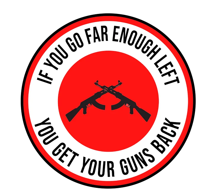 Far Enough Left Sticker product image (1)