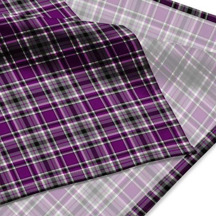 Purple and Gray Plaid Bandana product image (2)
