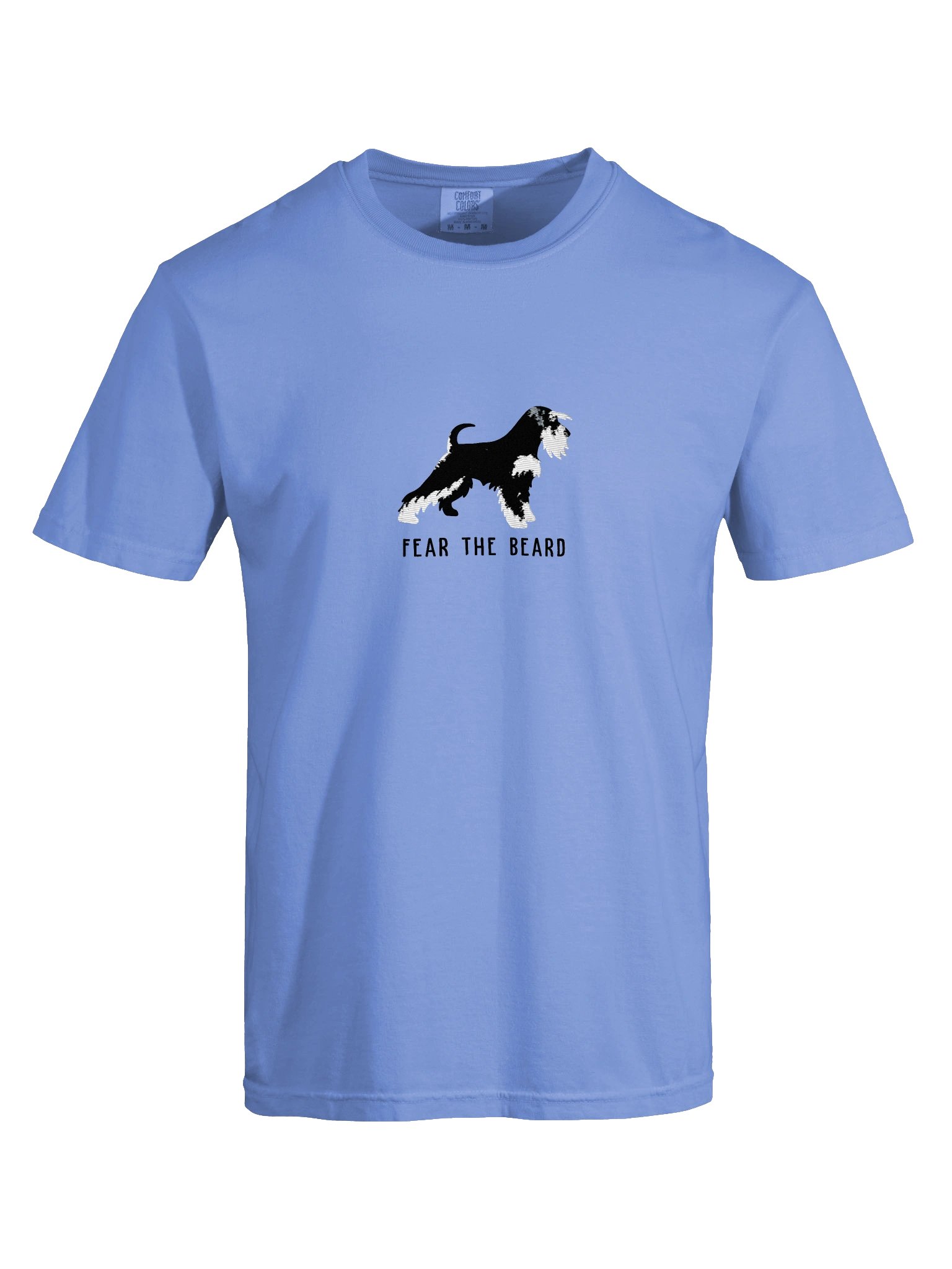 Fear the Beard T-Shirt(Embroidered) of a Miniature Schnauzer(Black & Silver) product image (34)