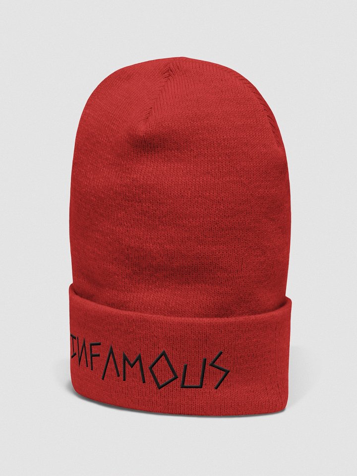 INFAMOUS - Black Text Cuffed Beanie product image (6)