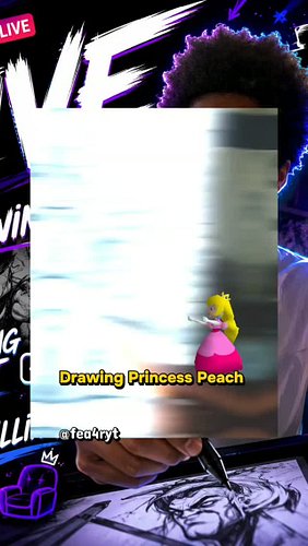 -FEA4RYT PRINCESS PEACH Drawing- 🎨✏️ 🍑 - - #viral #art #gaming #drawing #reels