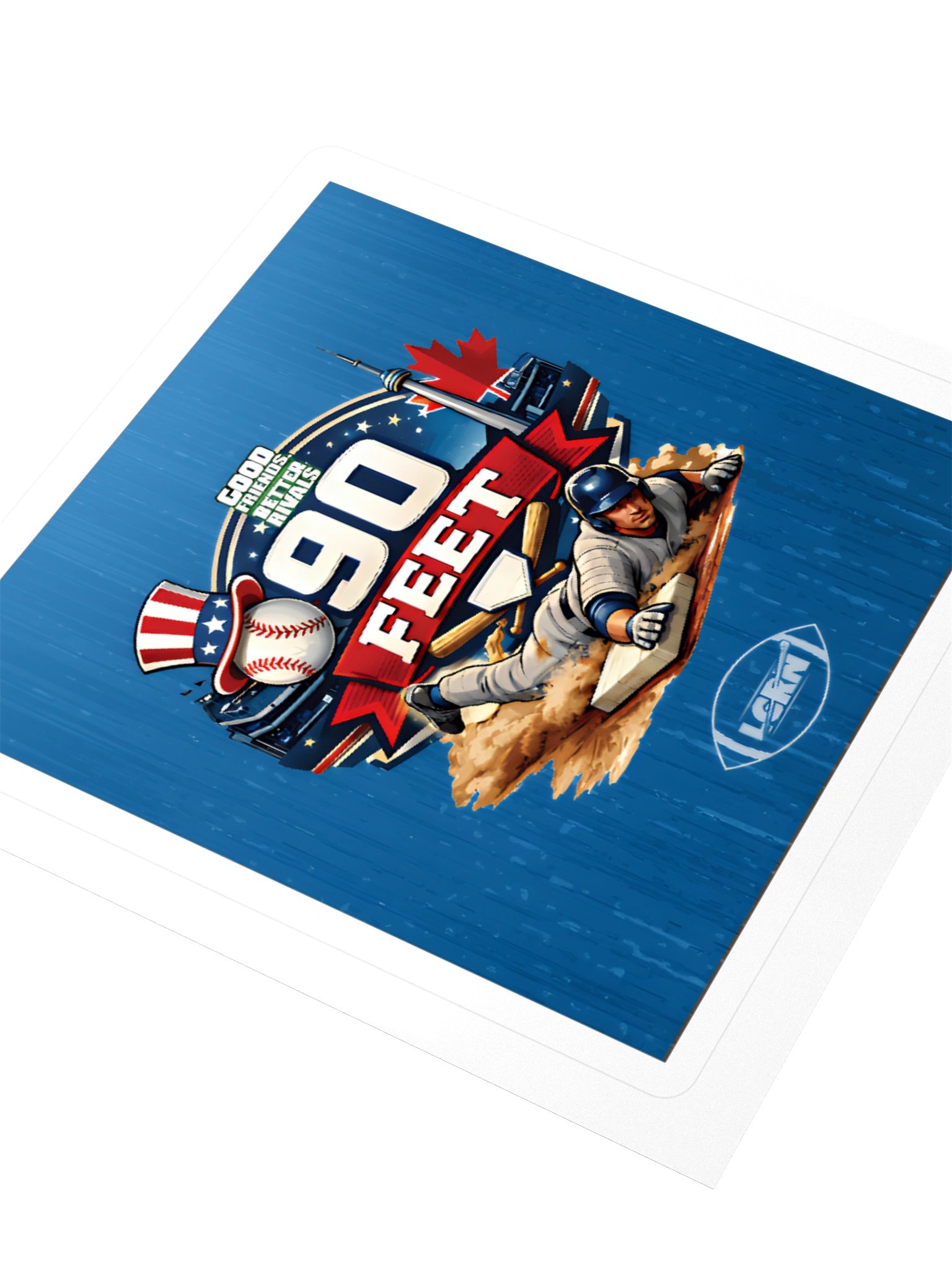 Round the Bases Square Sticker product image (7)