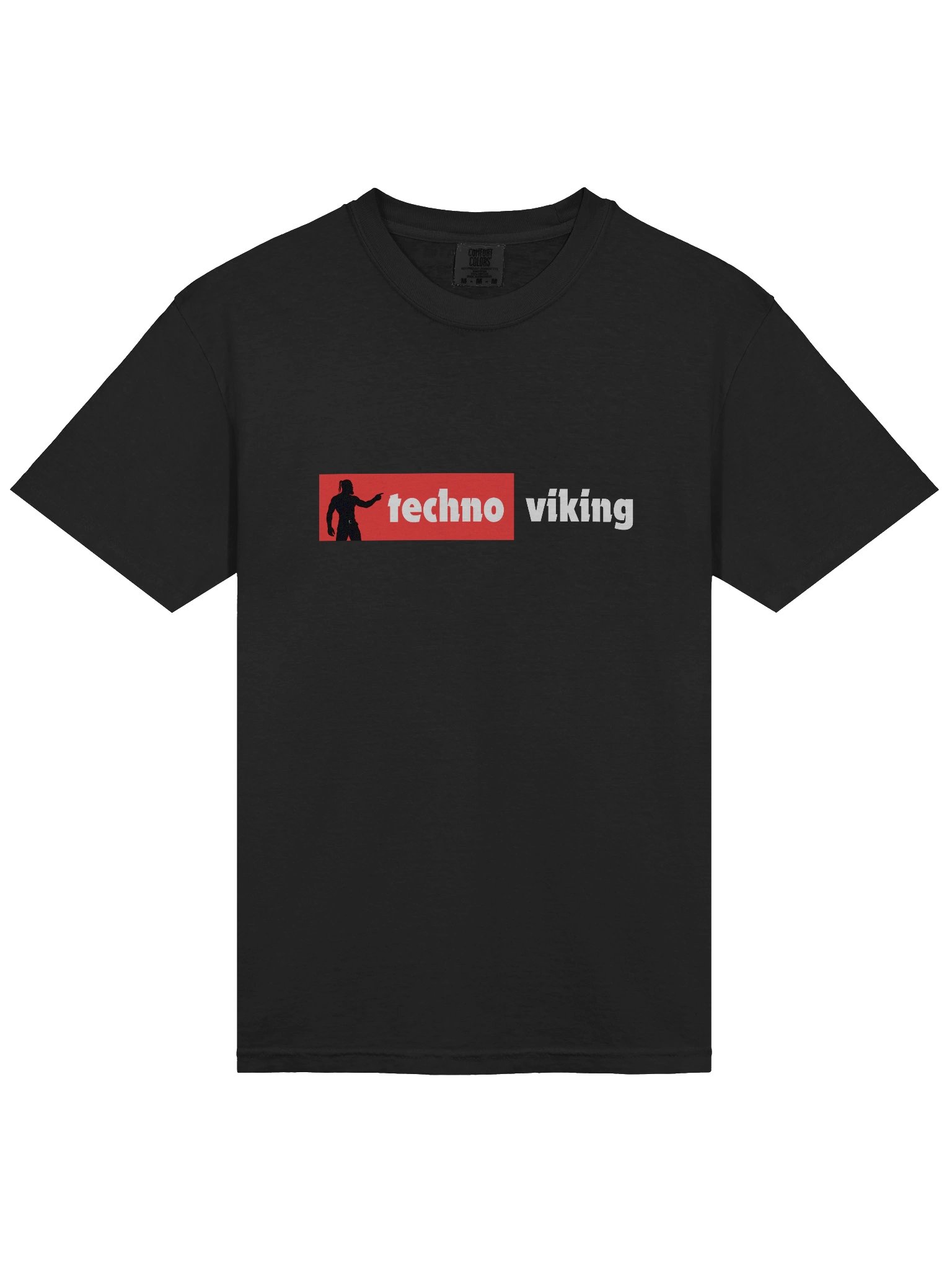 Techno Viking T-Shirt | Minimal Silhouette Rave Graphic product image (5)