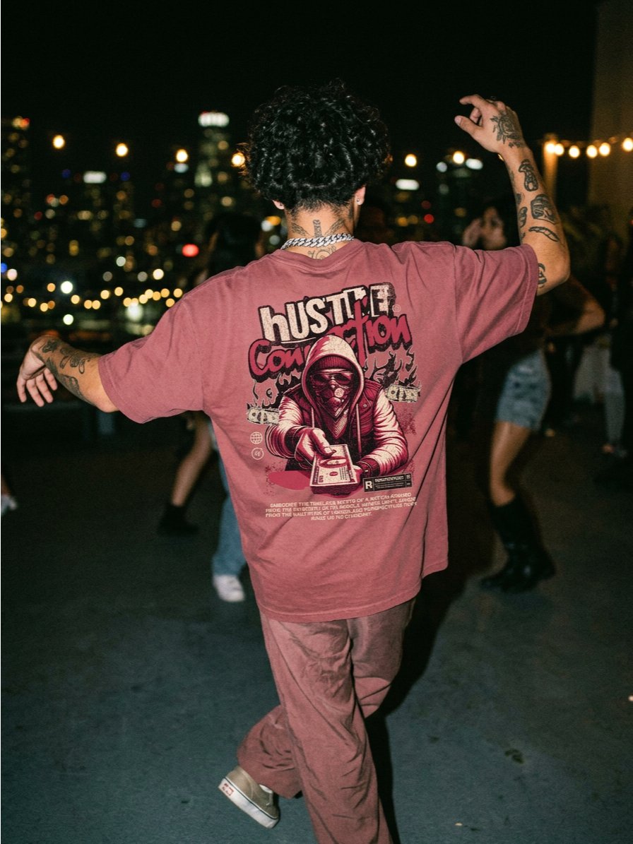 Hustle Connection T-Shirt | Void Club x Comfort Colors Heavyweight Garment-Dyed Tee product image (2)