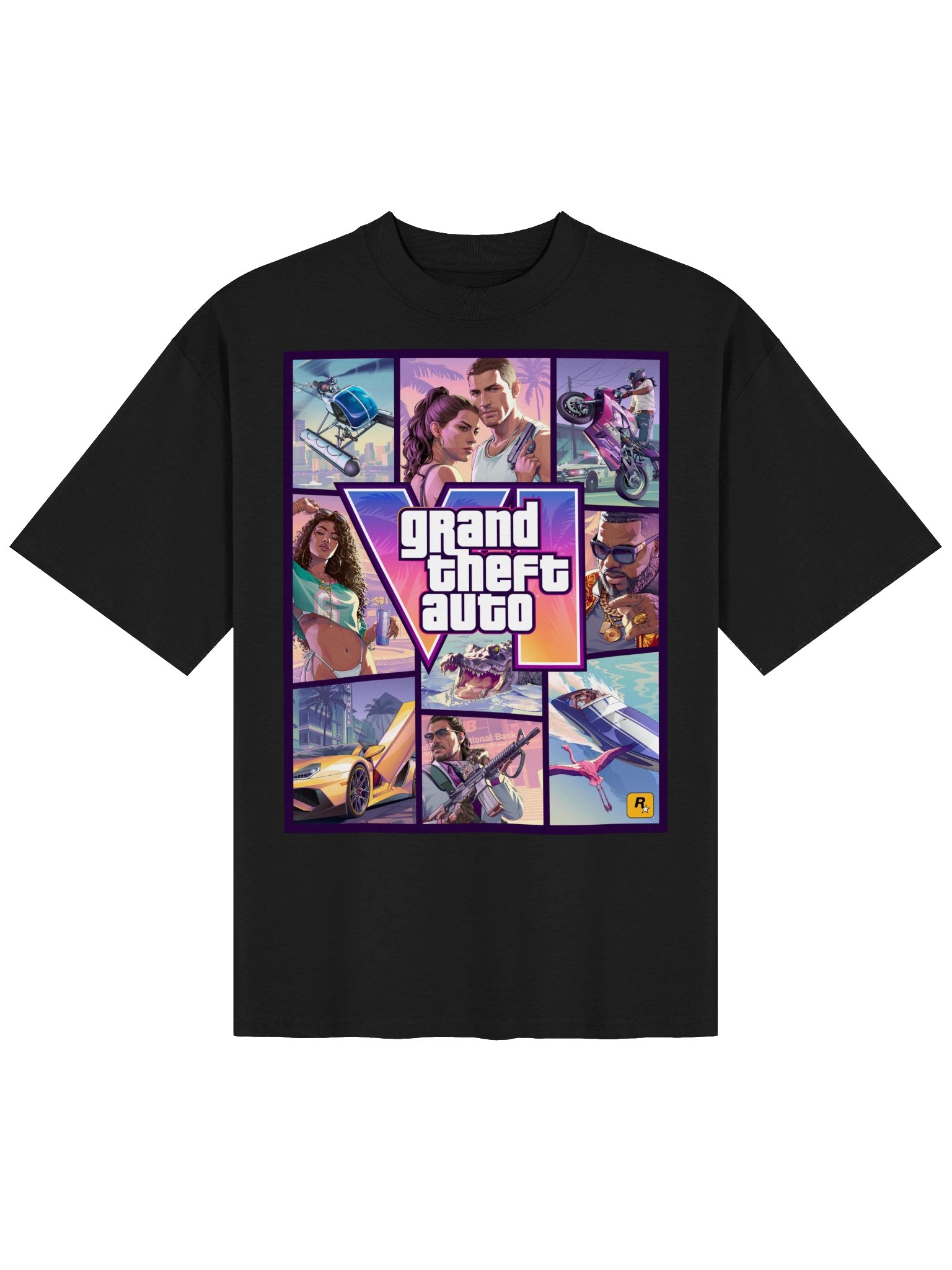 GTA VI Cover Art Oversized T-Shirt - Fan Design product image (2)