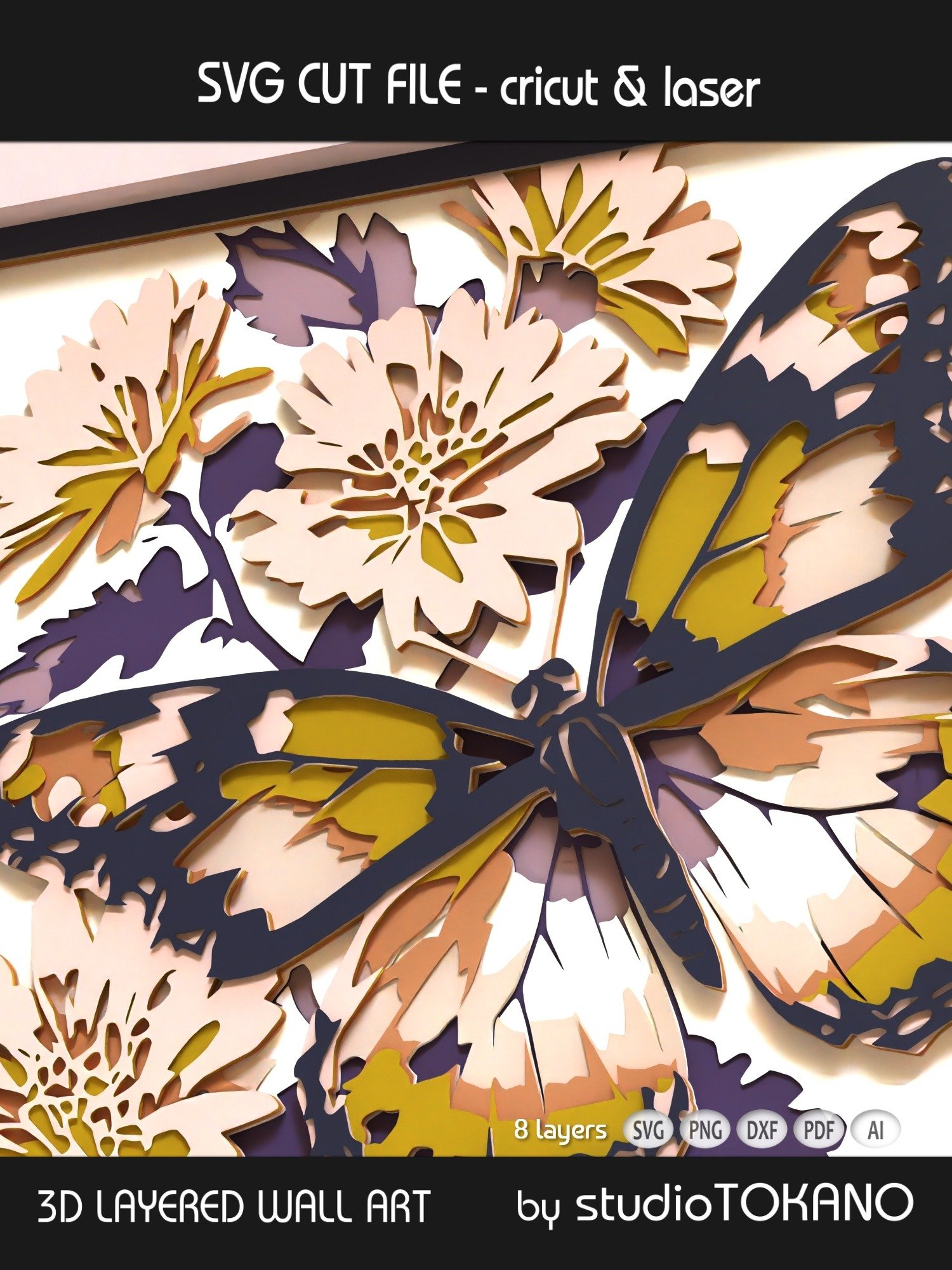 Butterfly Shadow box SVG product image (8)