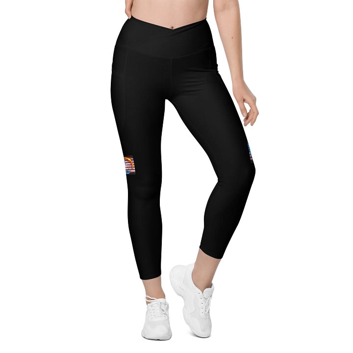 Leggings w pockets small logo black product image (1)