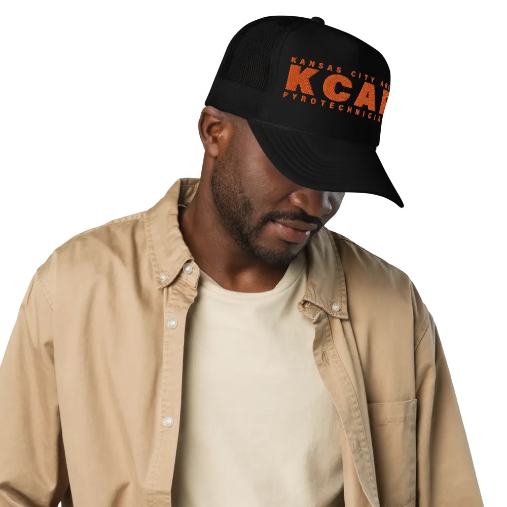 Embroidered Trucker Hat - Orange KCAP product image (6)