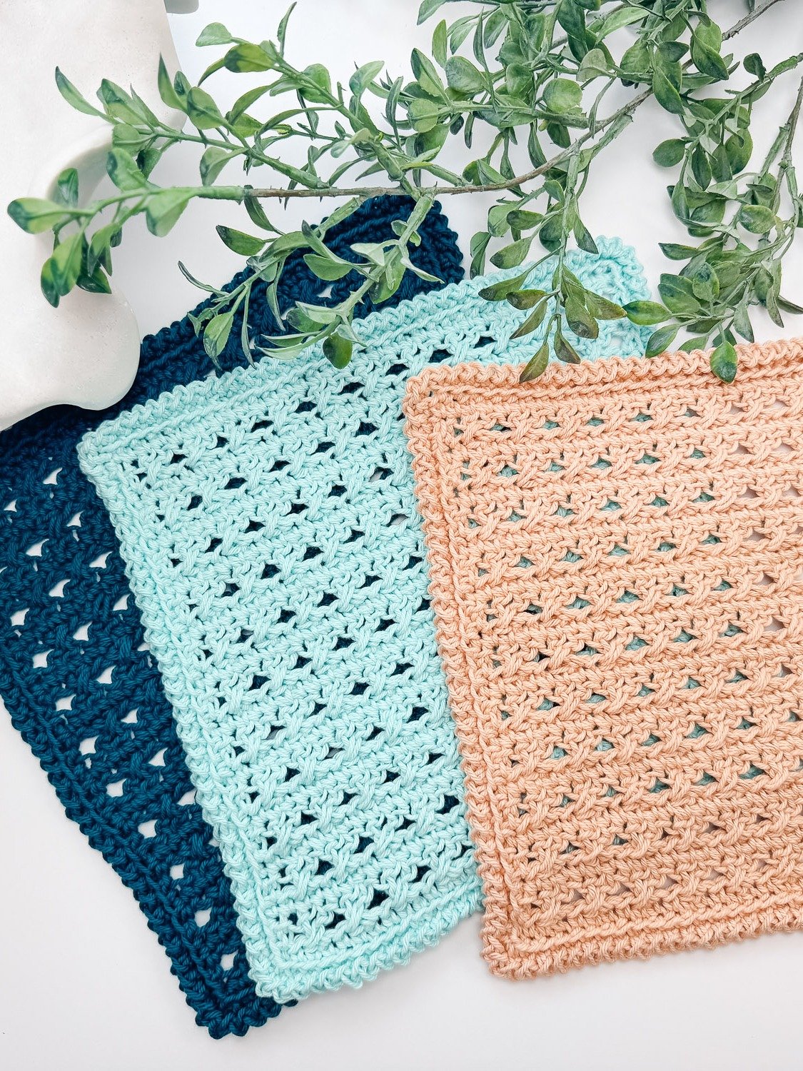 Reed Crossover Stitch Crochet Washcloth Pattern product image (9)