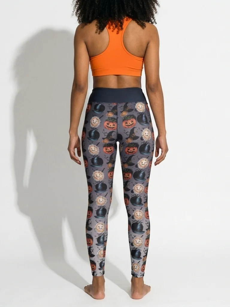 Spooky Elegance-Halloween edition-yoga leggings product image (5)