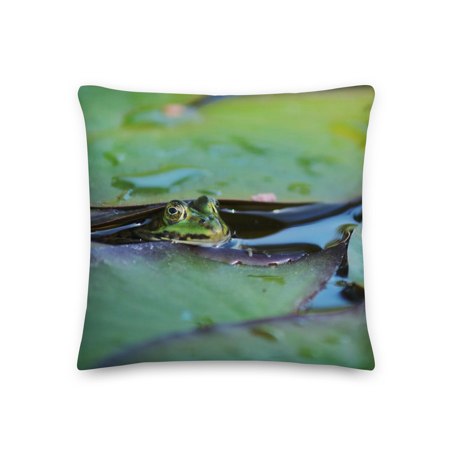 Premium pillow - Frog under lily pad product image (2)