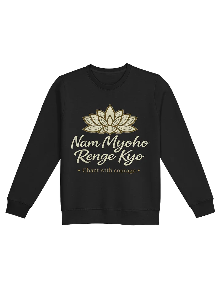 Gold Lotus Chant Sweatshirt — Nam Myoho Renge Kyo product image (2)