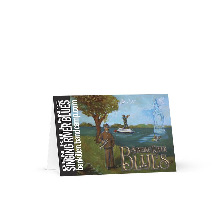 Singing River Blues Original Oil Album Art Greeting Card product image (1)