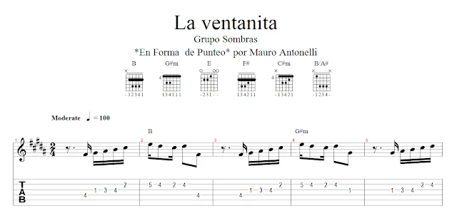 La ventanita - Partitura + Tabs + Acordes + Pista product image (1)