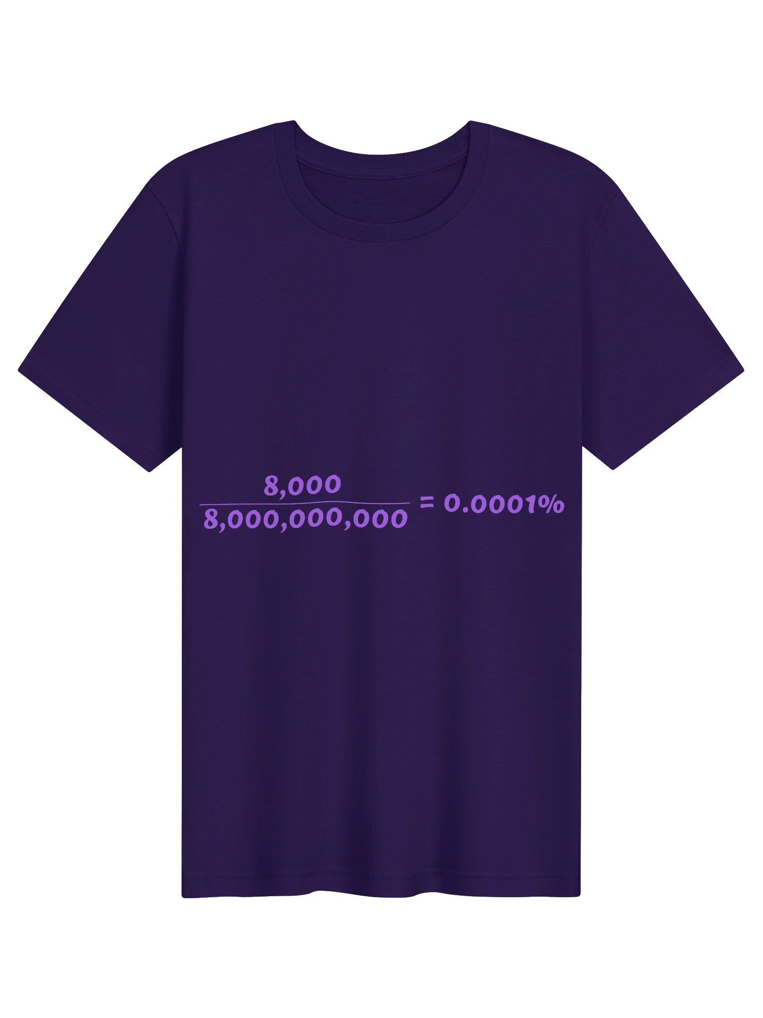 8 OVER 8 BILLION — Tee (Purple) product image (1)