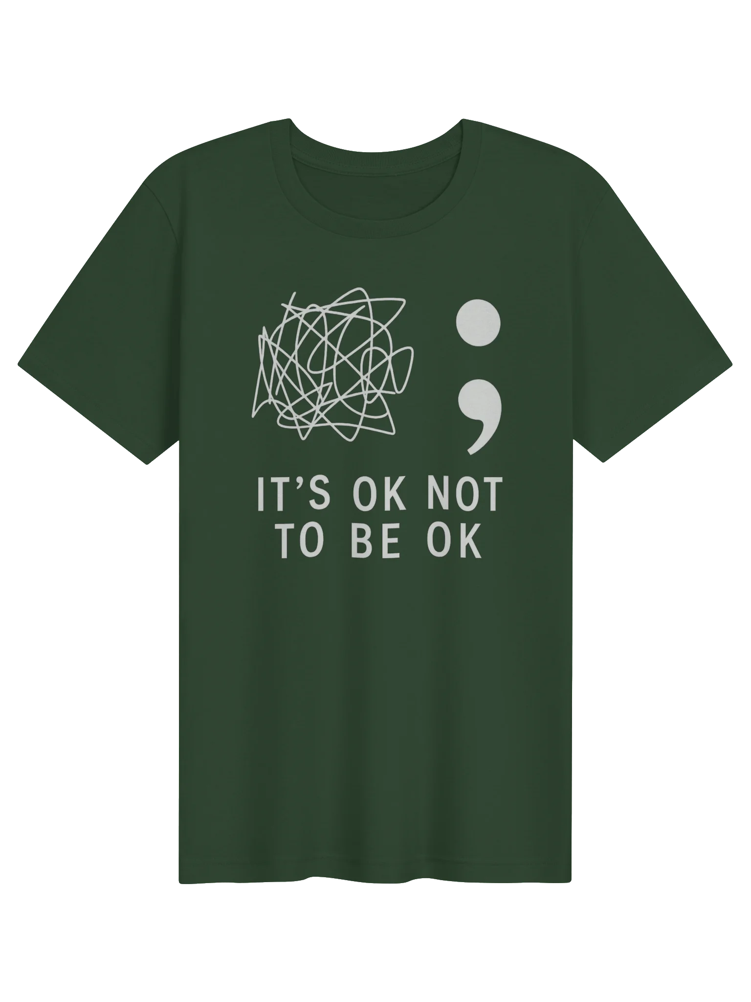 It’s OK Not To Be OK – Semicolon Mental Health Awareness T-Shirt product image (3)
