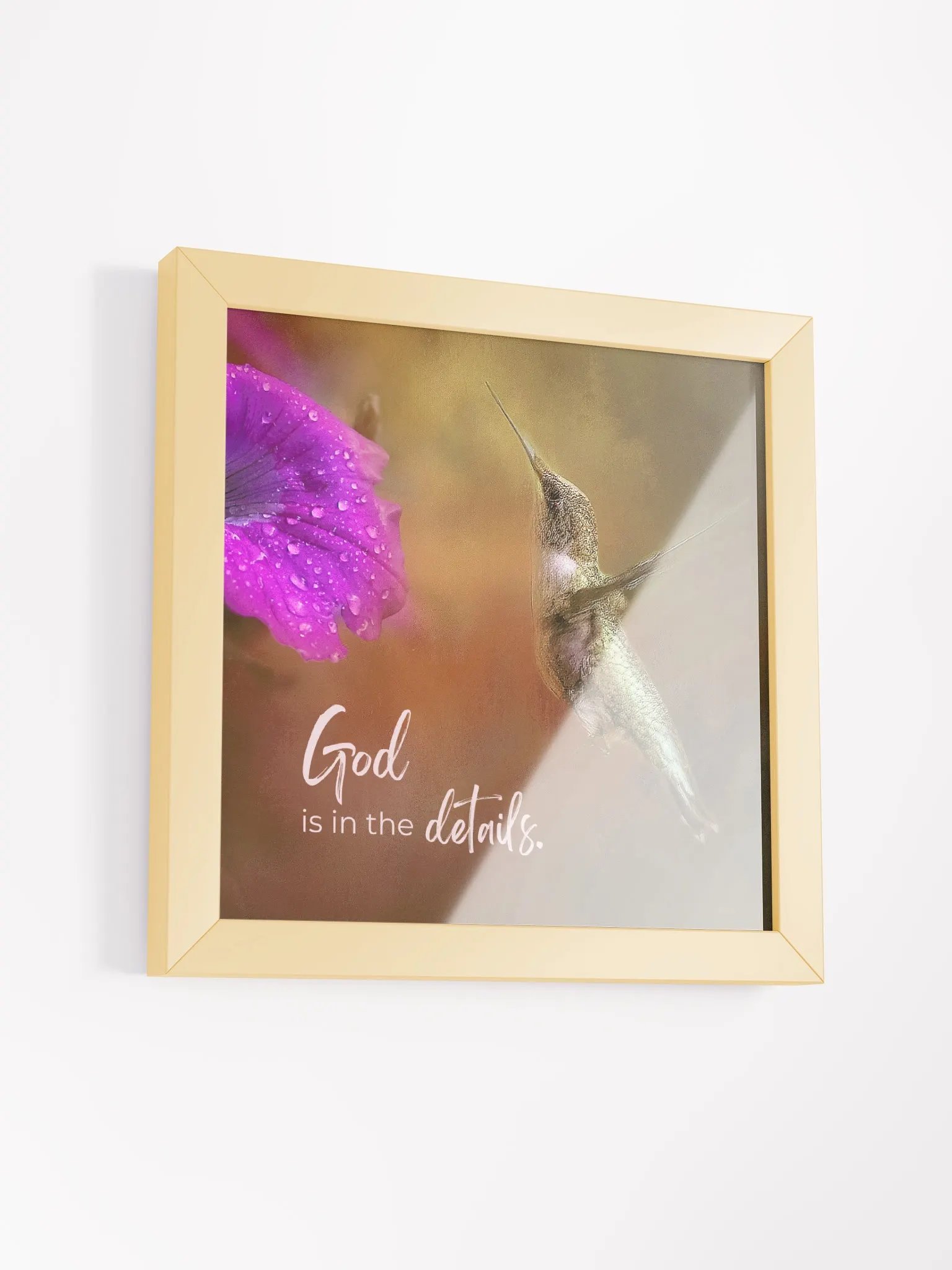 Gods' Little Details Hummingbird Framed Art product image (5)